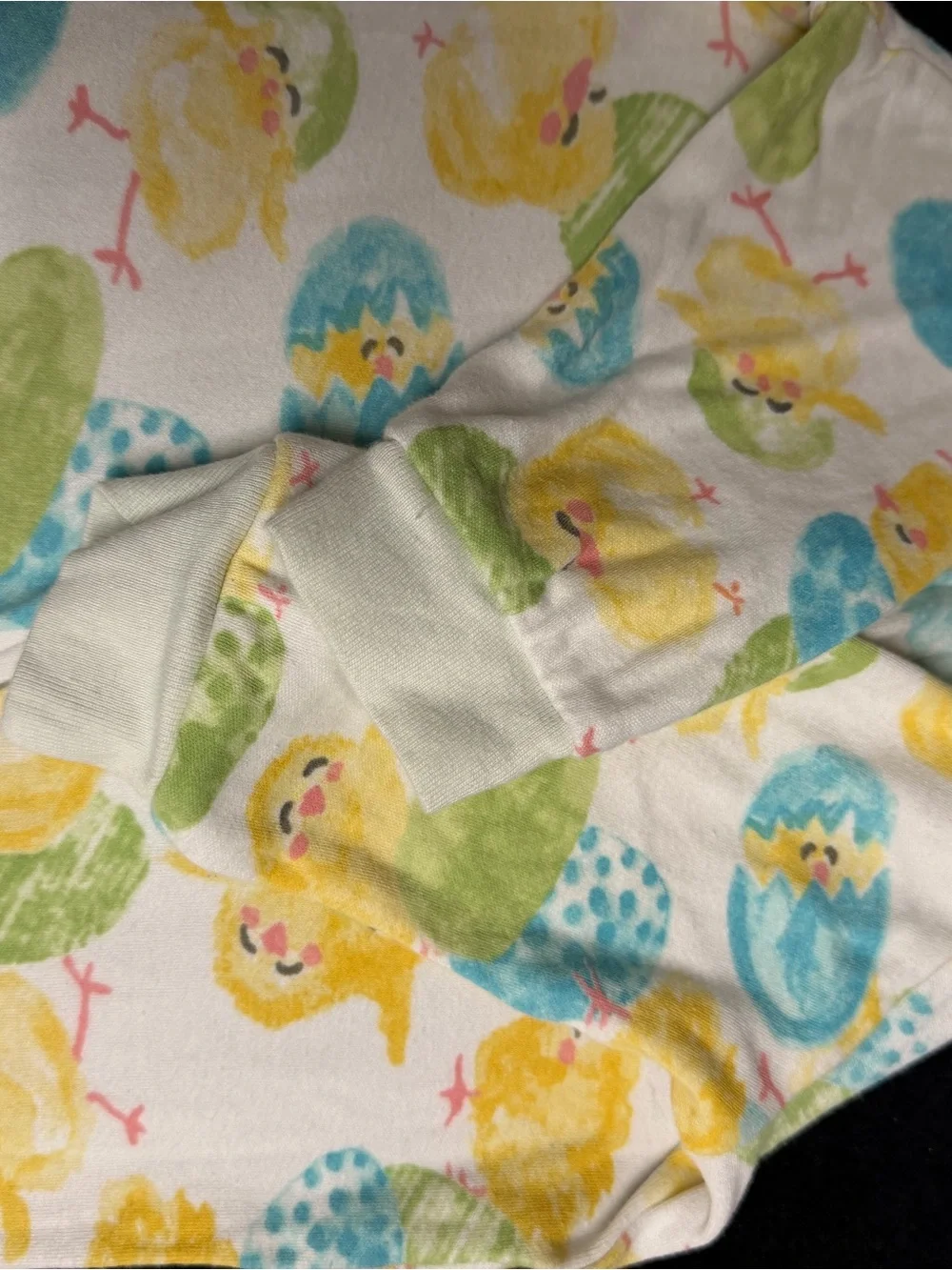 Burt's Bees Baby Chick Print Footed One-Piece in Yellow, Blue, Green
